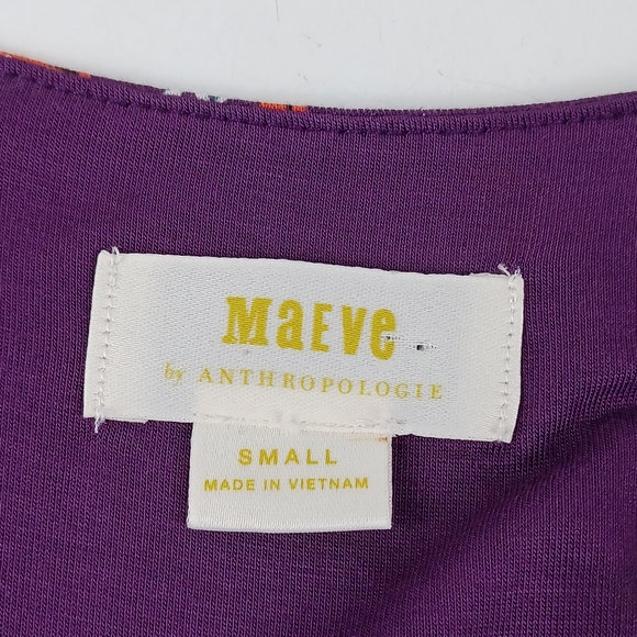 Anthropologie Maeve Women Beloved Floral Dress Size S Feminine Stretch Tie Front - Picture 9 of 16